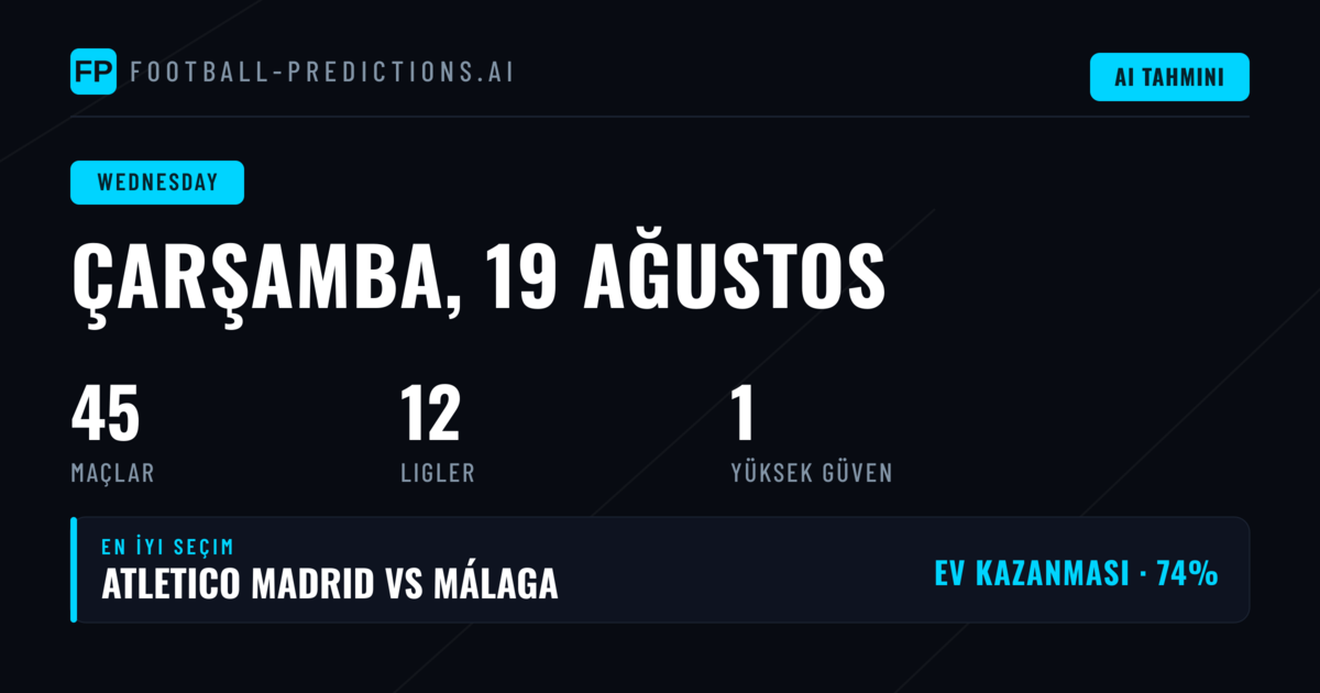 Çarşamba Günü 45 Müsabaka ile Dolu Bir Program