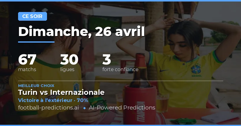 Pronostics & Conseils Foot — Dimanche, 26 avril, 2026