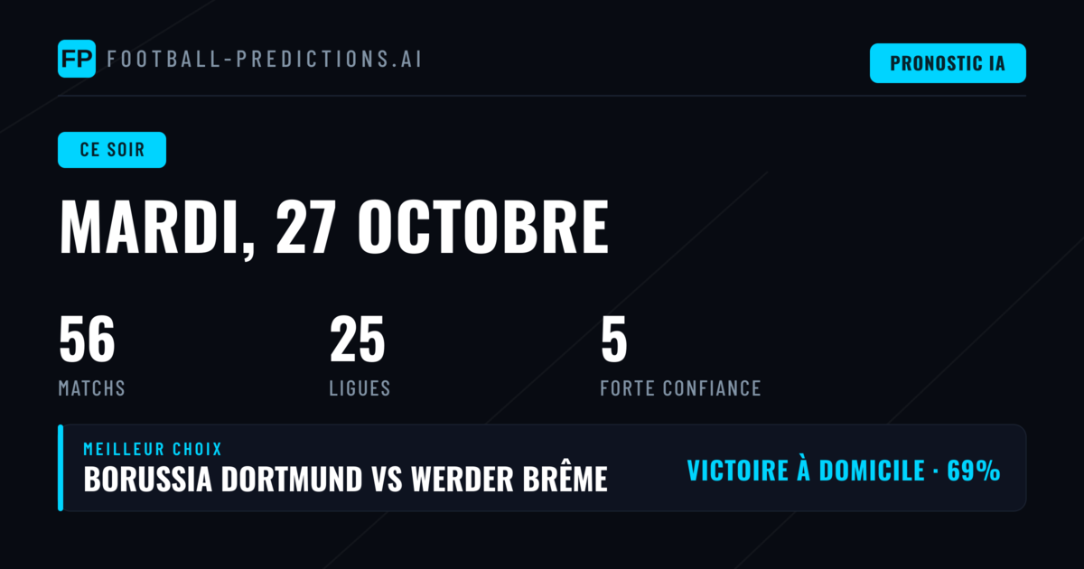 Mardi 27 octobre 2026 : la National League au cœur d’une soirée à 56 affiches