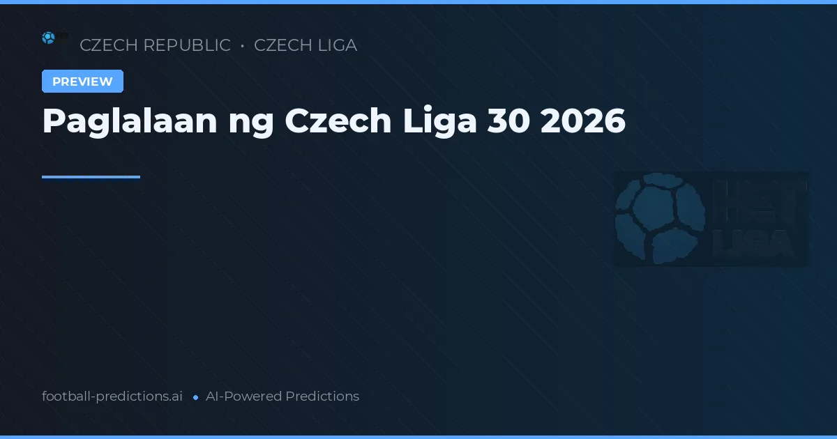 Paglalaan ng Czech Liga 30 2026