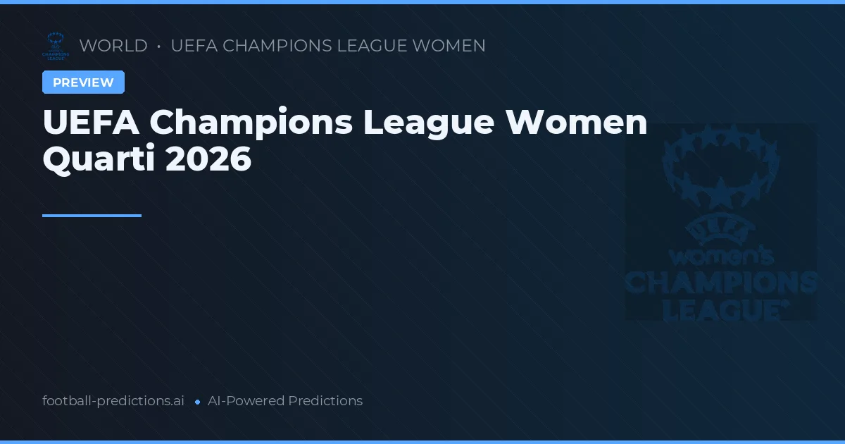 UEFA Champions League Women Quarti 2026