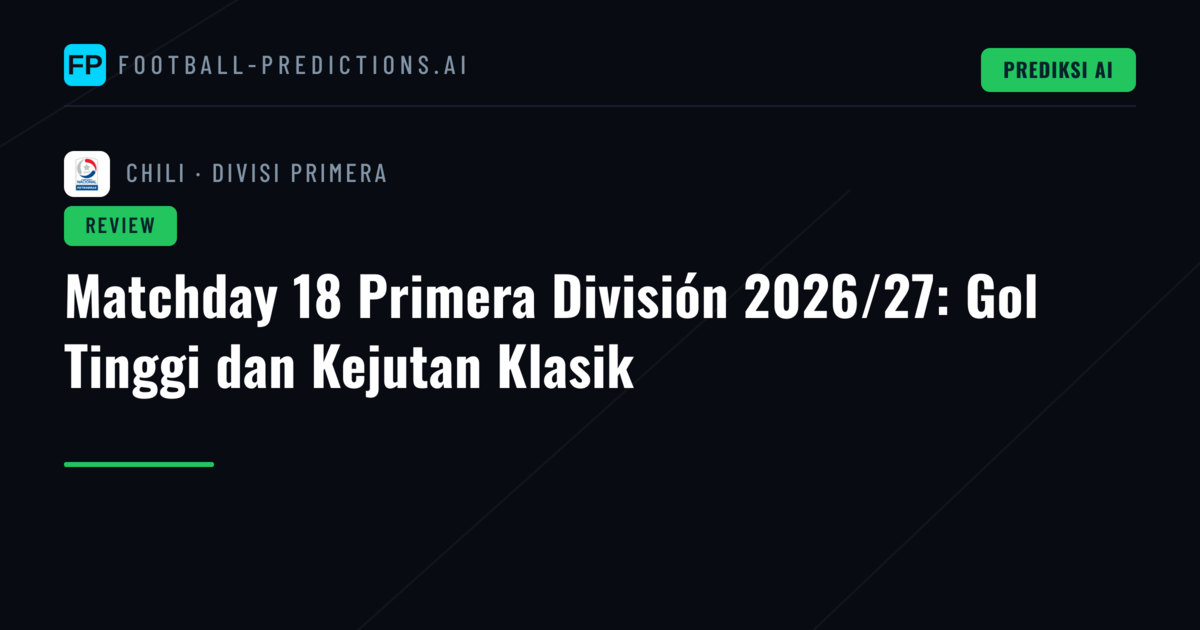 Matchday 18 Primera División 2026/27: Gol Tinggi dan Kejutan Klasik