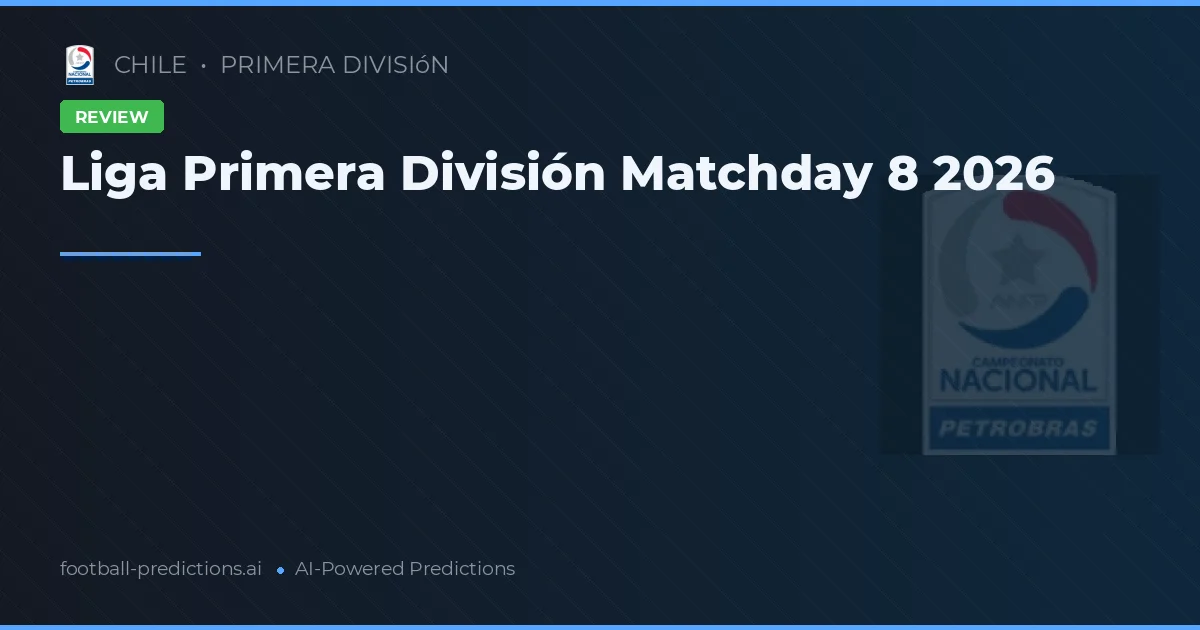 Liga Primera División Matchday 8 2026