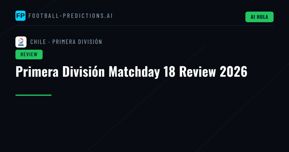 Primera División Matchday 18 Review 2026