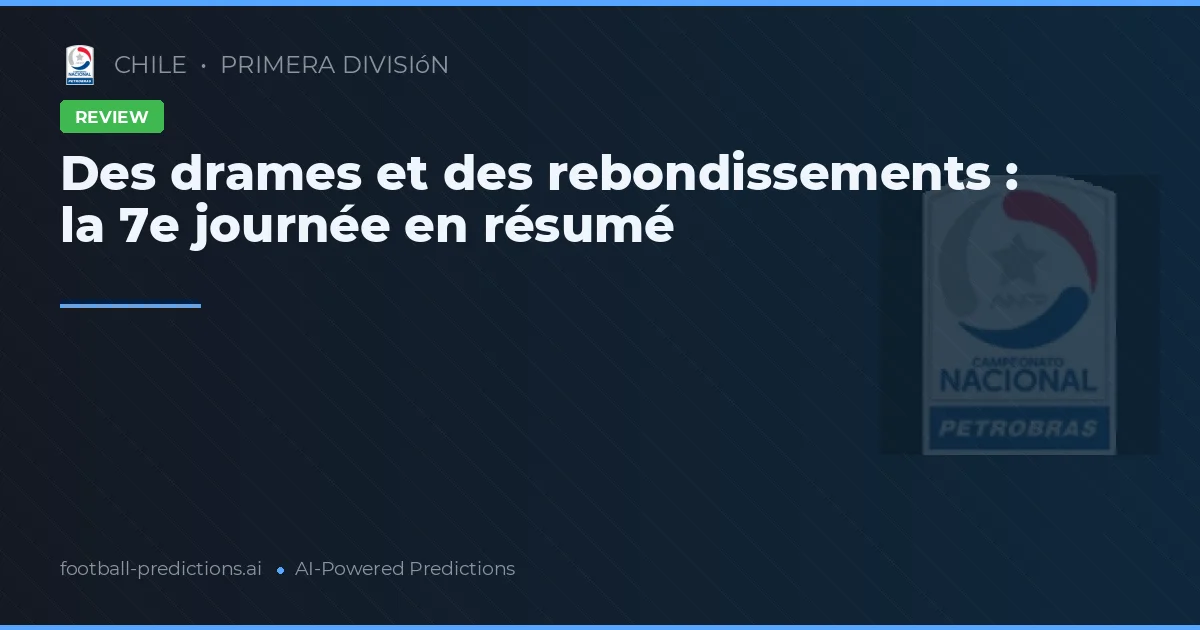 Des drames et des rebondissements : la 7e journée en résumé