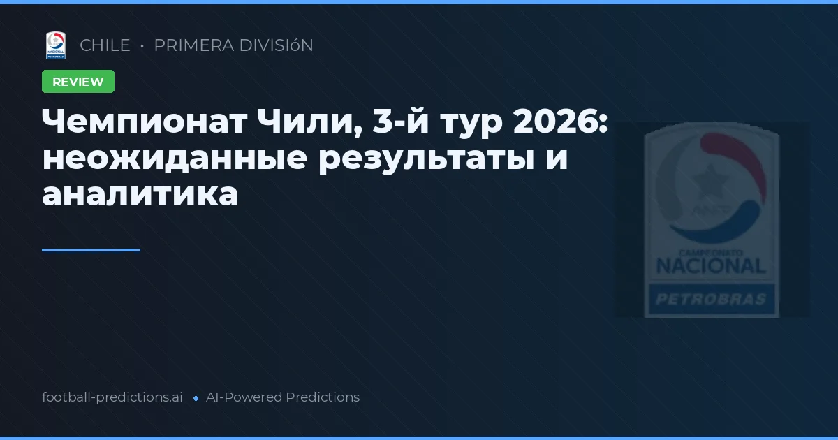 Чемпионат Чили, 3-й тур 2026: неожиданные результаты и аналитика