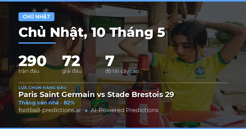 Tổng Quan Thị Trường Bóng Đá Ngày Chủ Nhật 10 Tháng Năm