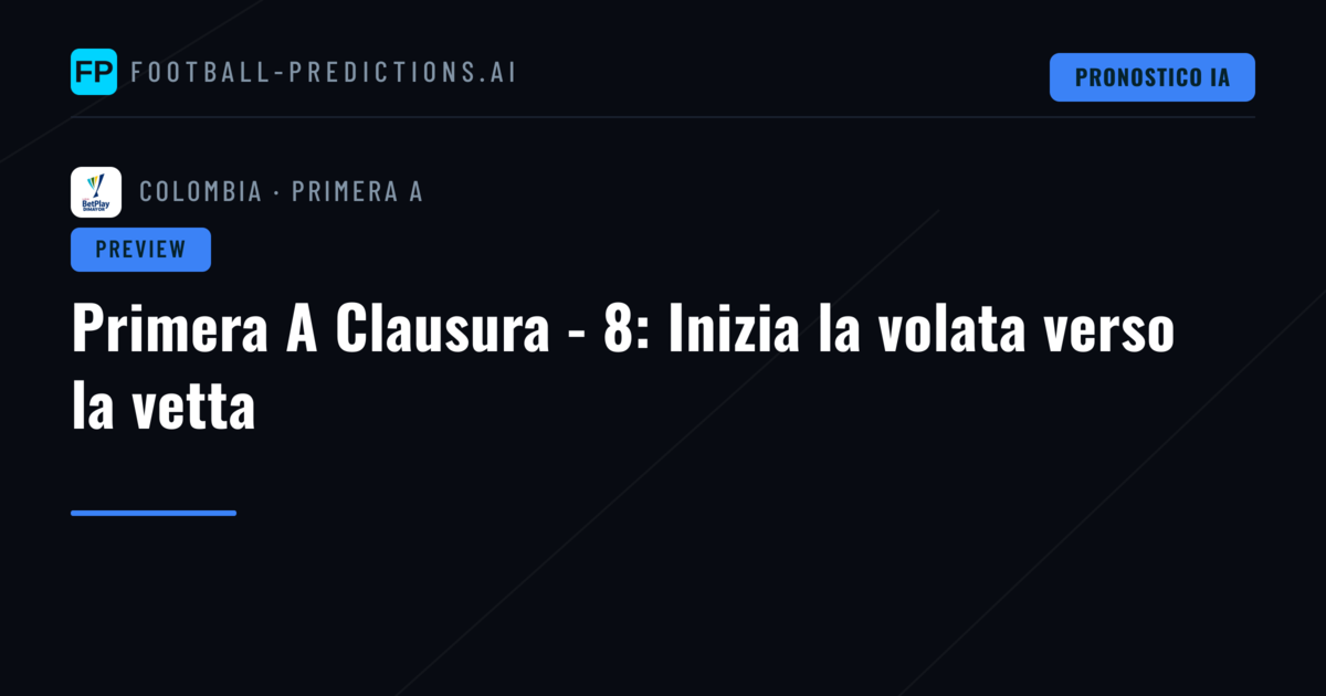 Primera A Clausura - 8: Inizia la volata verso la vetta