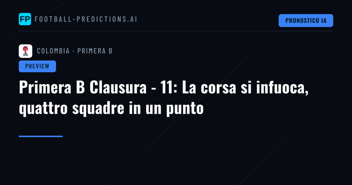Primera B Clausura - 11: La corsa si infuoca, quattro squadre in un punto