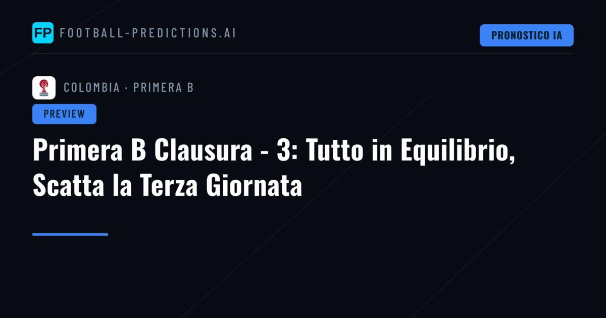 Primera B Clausura - 3: Tutto in Equilibrio, Scatta la Terza Giornata