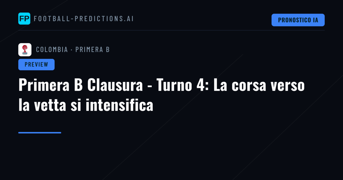 Primera B Clausura - Turno 4: La corsa verso la vetta si intensifica