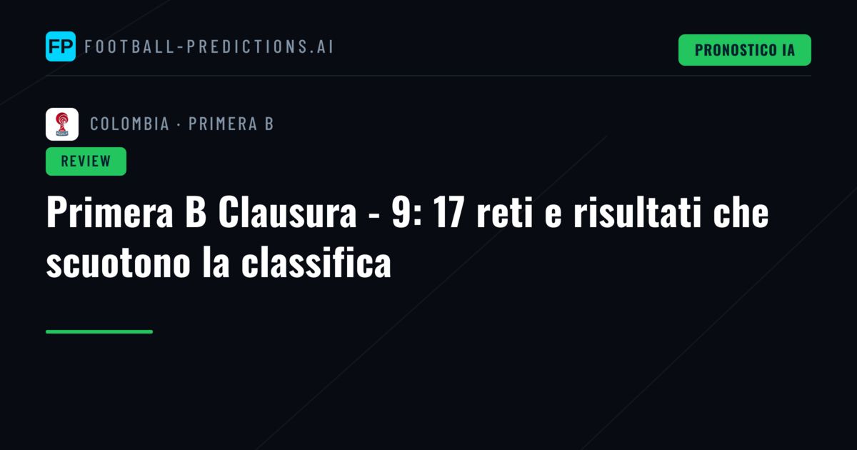 Primera B Clausura - 9: 17 reti e risultati che scuotono la classifica