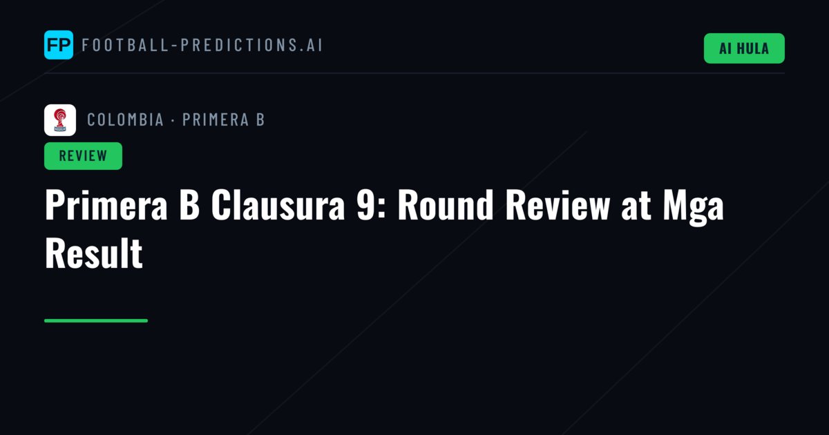 Primera B Clausura 9: Round Review at Mga Result