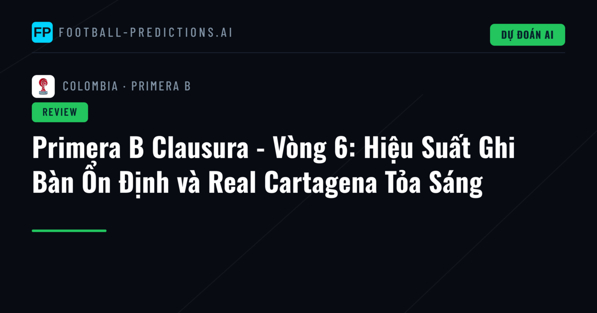 Primera B Clausura - Vòng 6: Hiệu Suất Ghi Bàn Ổn Định và Real Cartagena Tỏa Sáng