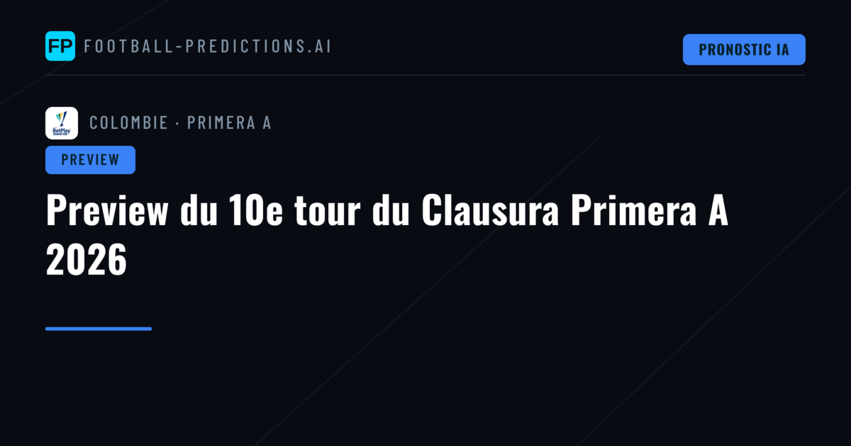 Preview du 10e tour du Clausura Primera A 2026