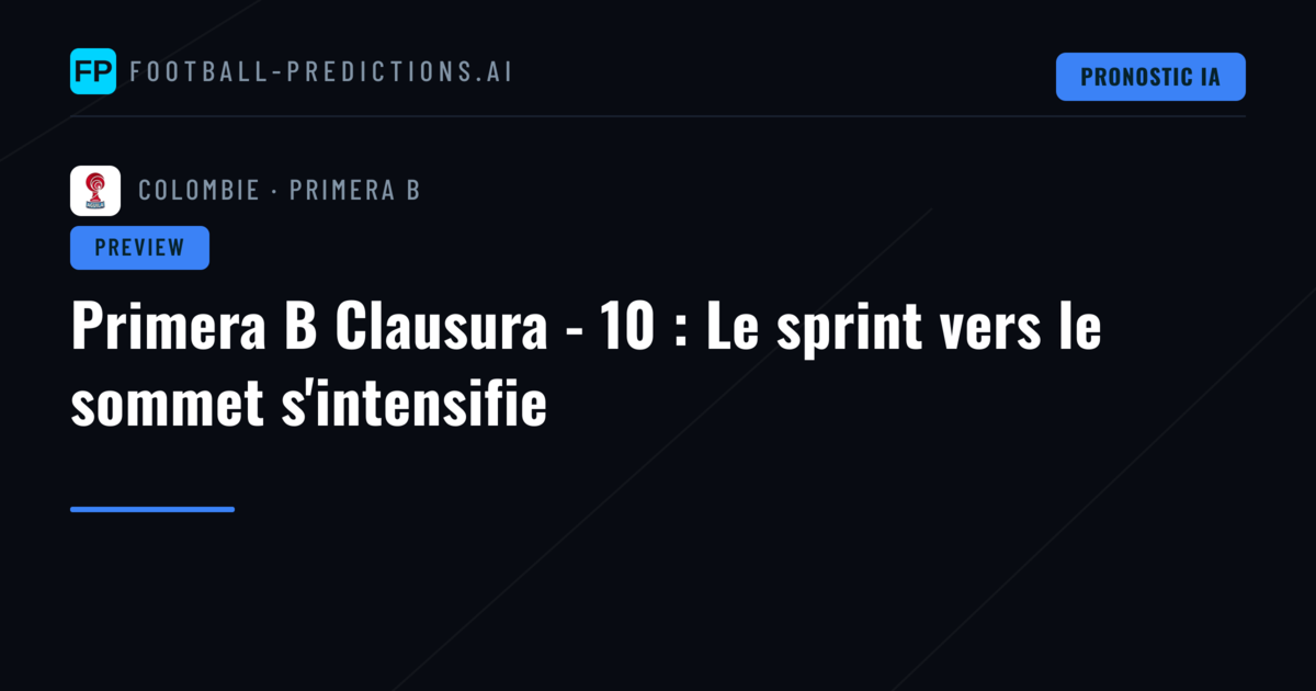 Primera B Clausura - 10 : Le sprint vers le sommet s'intensifie