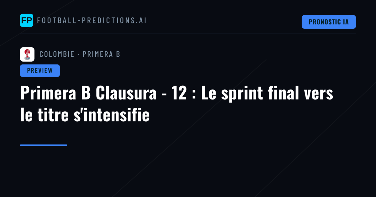 Primera B Clausura - 12 : Le sprint final vers le titre s'intensifie
