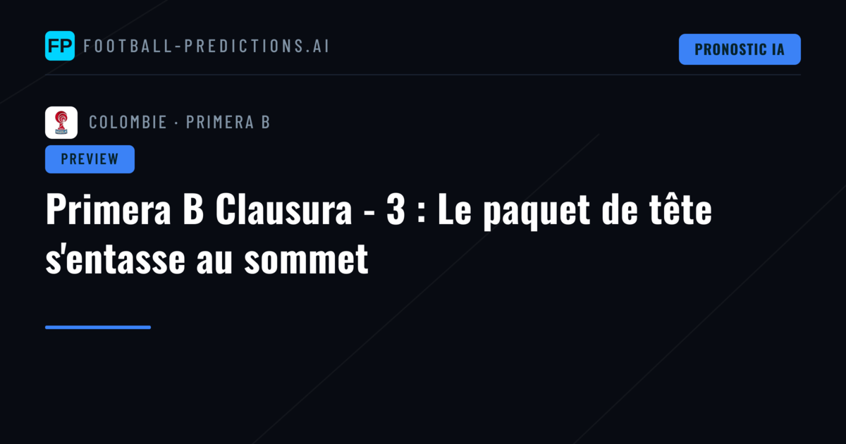 Primera B Clausura - 3 : Le paquet de tête s'entasse au sommet