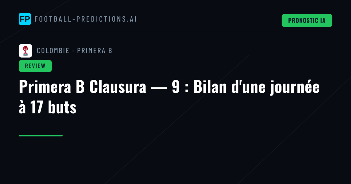 Primera B Clausura — 9 : Bilan d'une journée à 17 buts