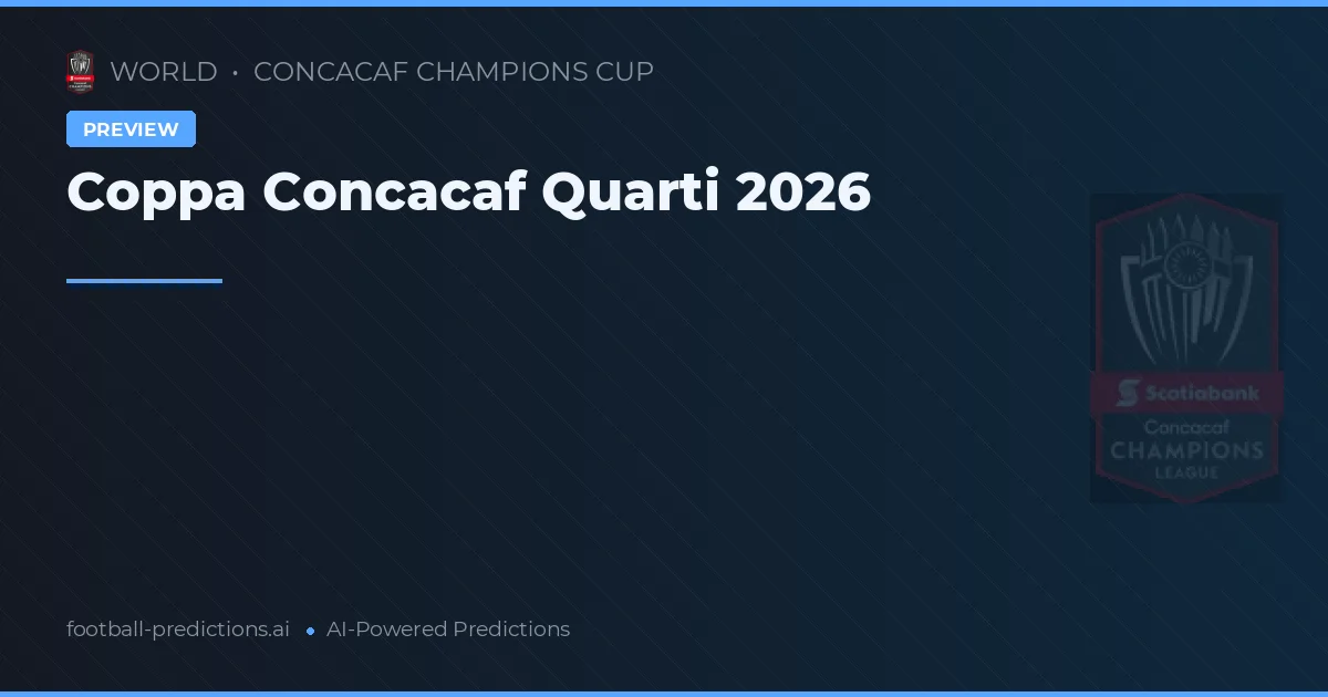 Coppa Concacaf Quarti 2026