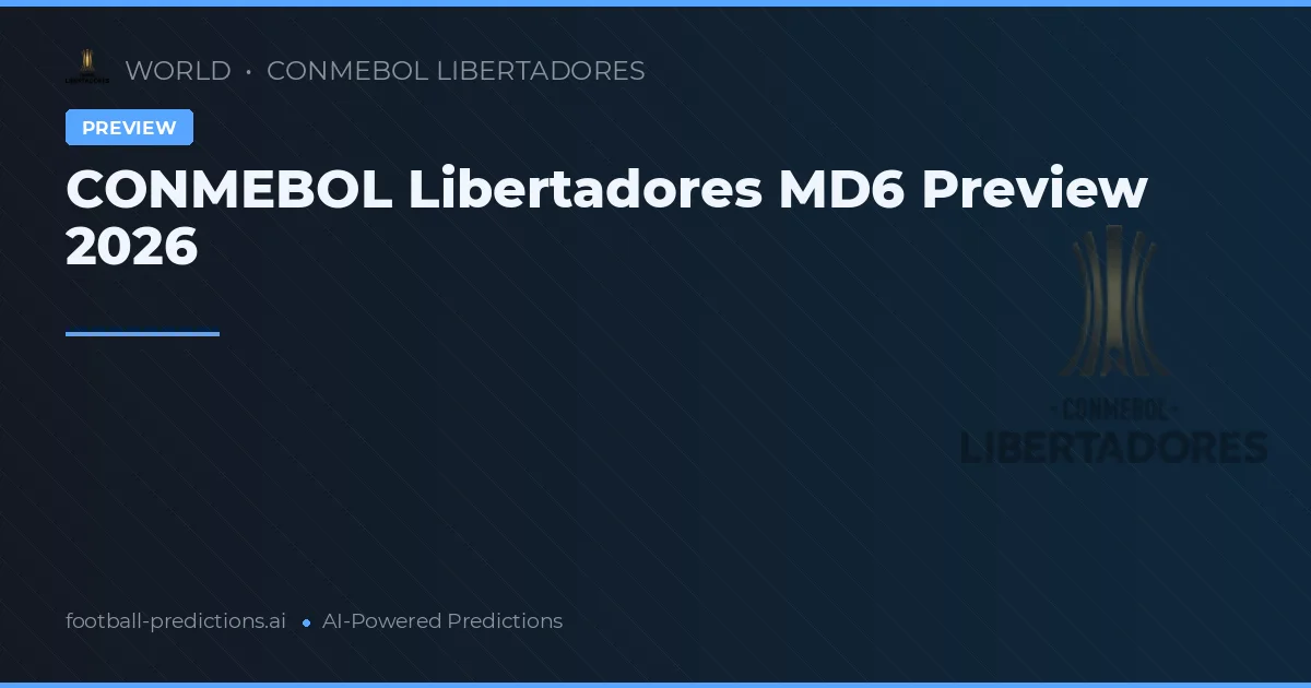 CONMEBOL Libertadores MD6 Preview 2026
