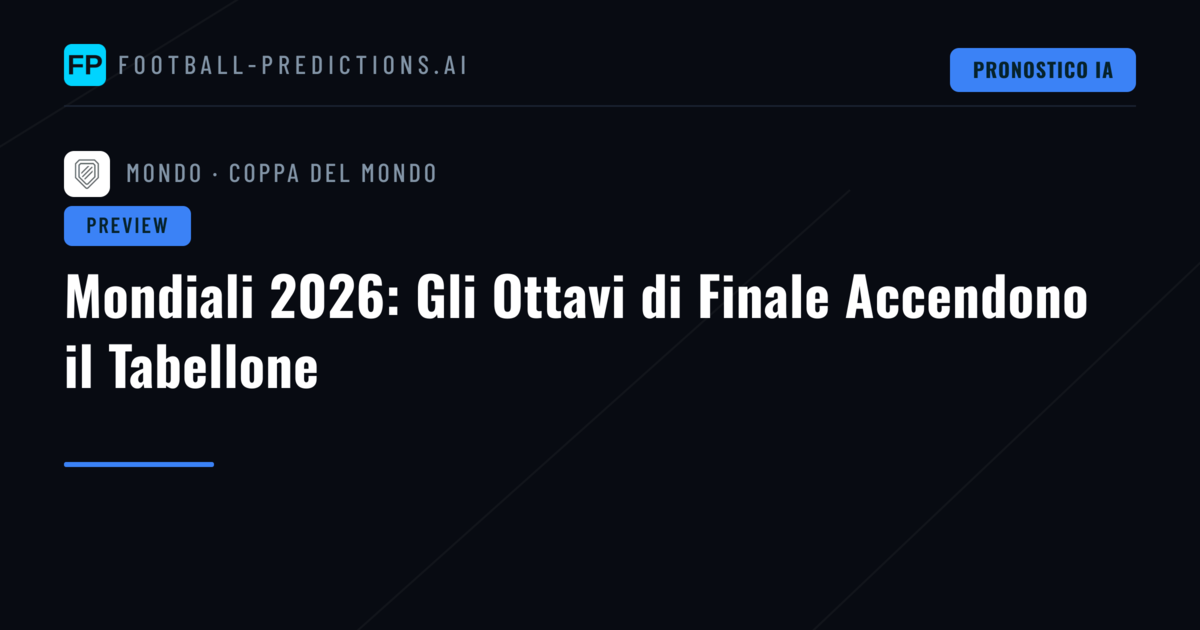 Mondiali 2026: Gli Ottavi di Finale Accendono il Tabellone