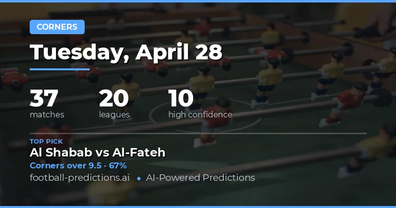 Corners Betting Preview for 28 April 2026