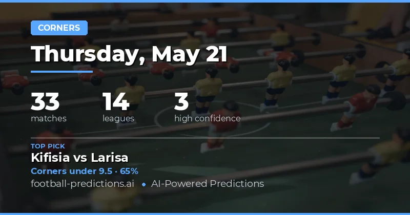 Corners Betting Preview: 21 May 2026