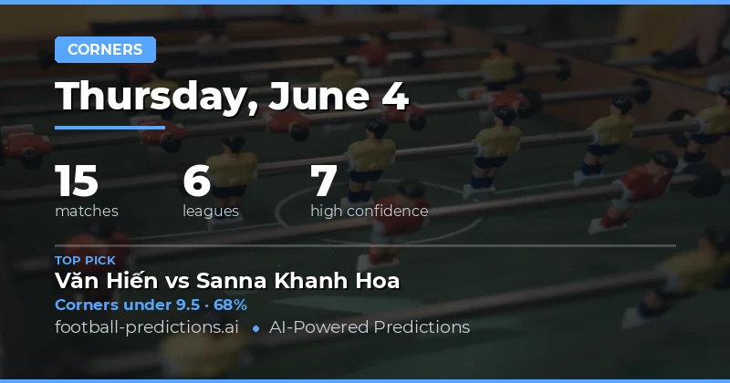 Corner Stats Analysis: June 4, 2026