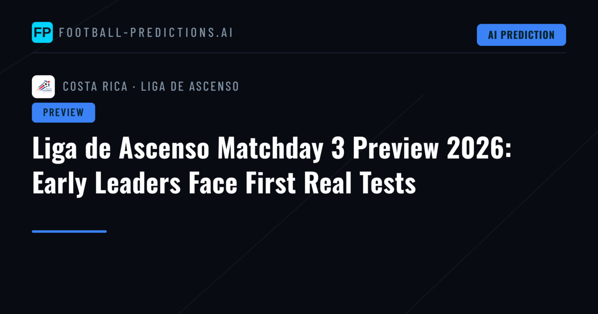Liga de Ascenso Matchday 3 Preview 2026: Early Leaders Face First Real Tests