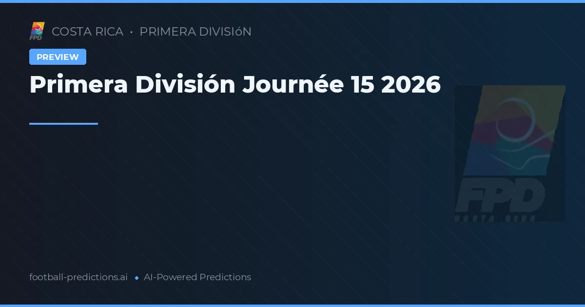 Primera División Journée 15 2026