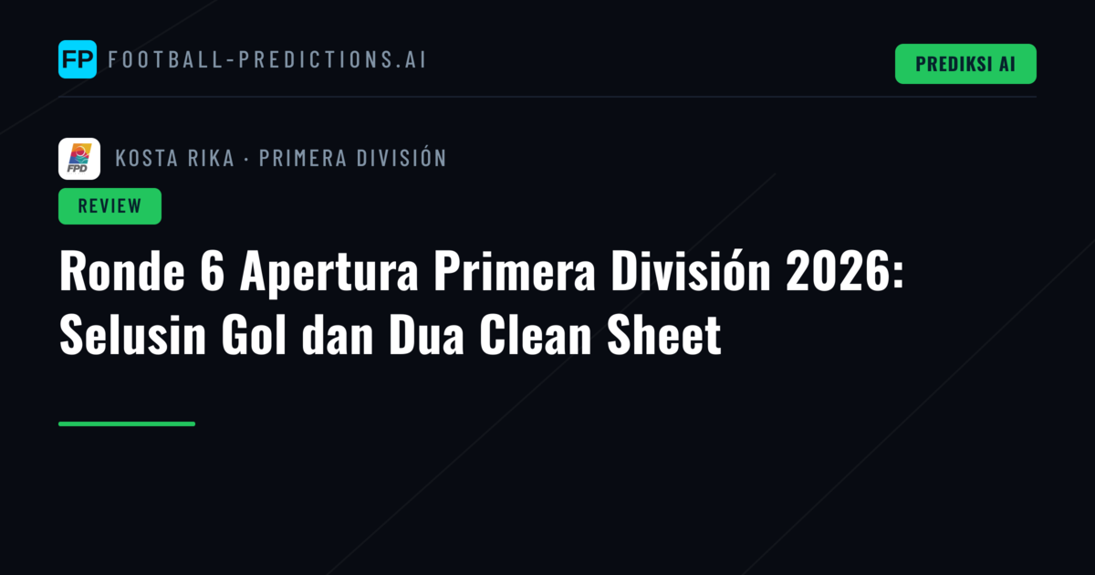 Ronde 6 Apertura Primera División 2026: Selusin Gol dan Dua Clean Sheet