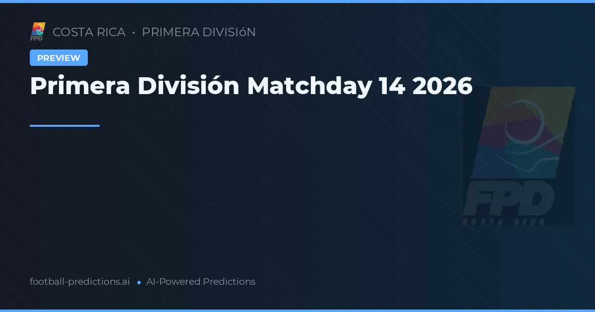 Primera División Matchday 14 2026
