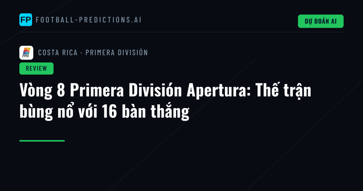 Vòng 8 Primera División Apertura: Thế trận bùng nổ với 16 bàn thắng