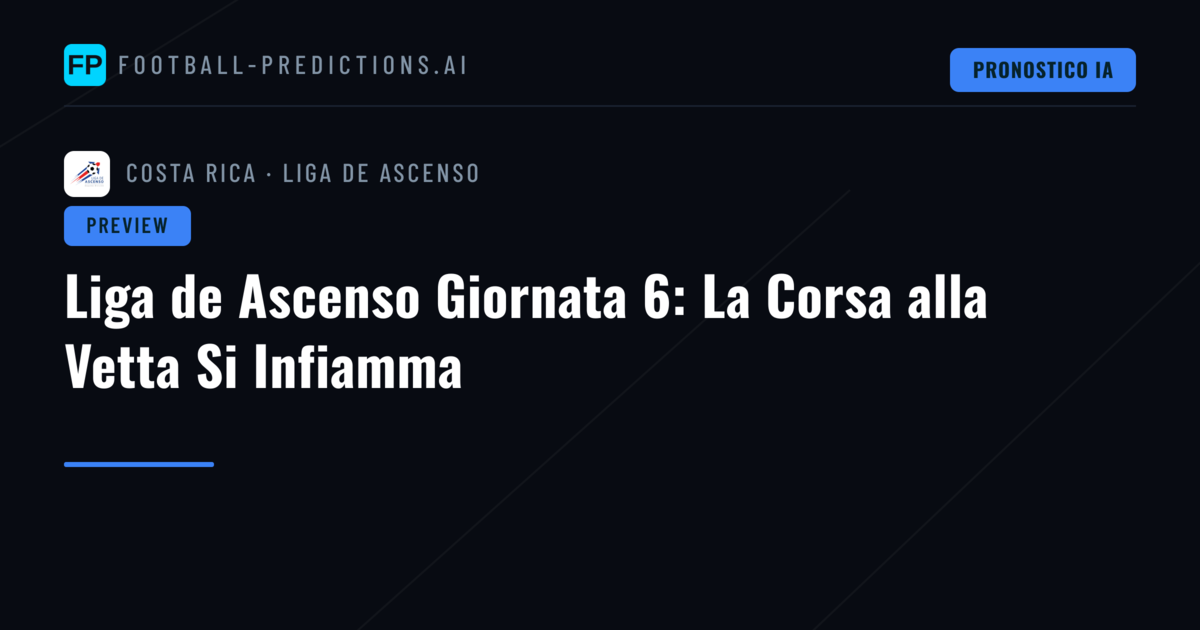 Liga de Ascenso Giornata 6: La Corsa alla Vetta Si Infiamma