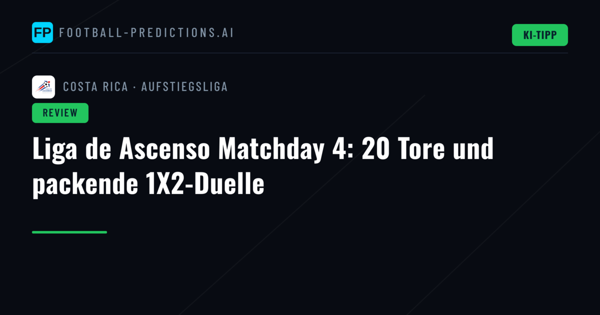 Liga de Ascenso Matchday 4: 20 Tore und packende 1X2-Duelle
