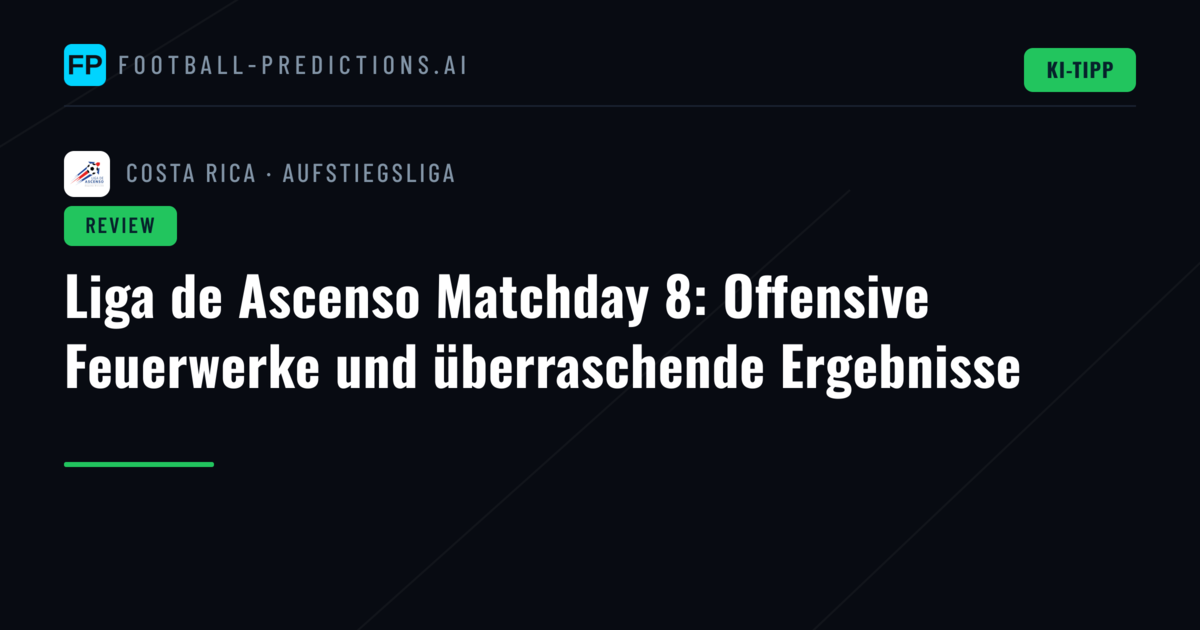 Liga de Ascenso Matchday 8: Offensive Feuerwerke und überraschende Ergebnisse