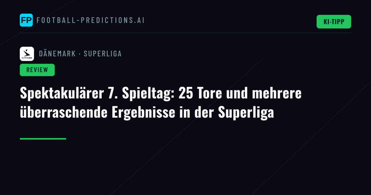 Spektakulärer 7. Spieltag: 25 Tore und mehrere überraschende Ergebnisse in der Superliga