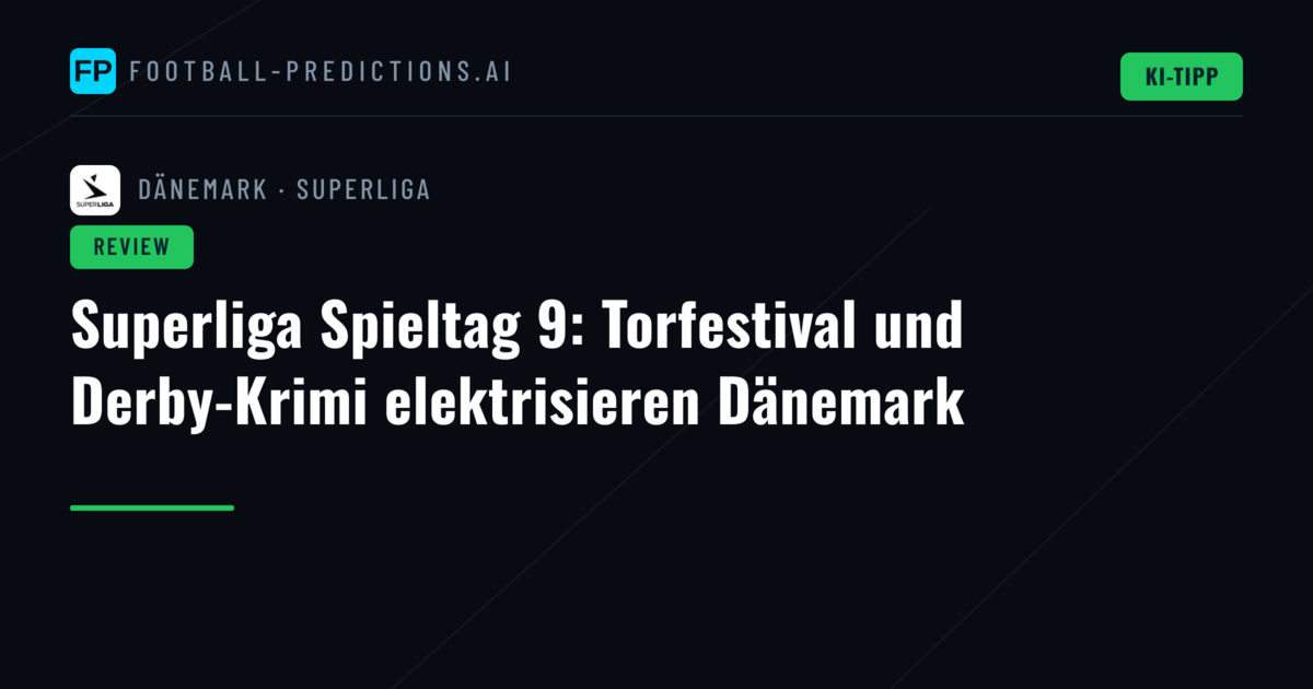Superliga Spieltag 9: Torfestival und Derby-Krimi elektrisieren Dänemark