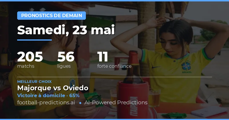 Pronostics Football pour le 23 Mai 2026