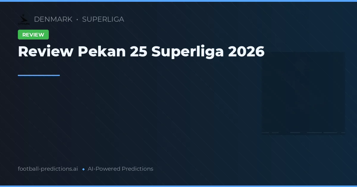 Review Pekan 25 Superliga 2026