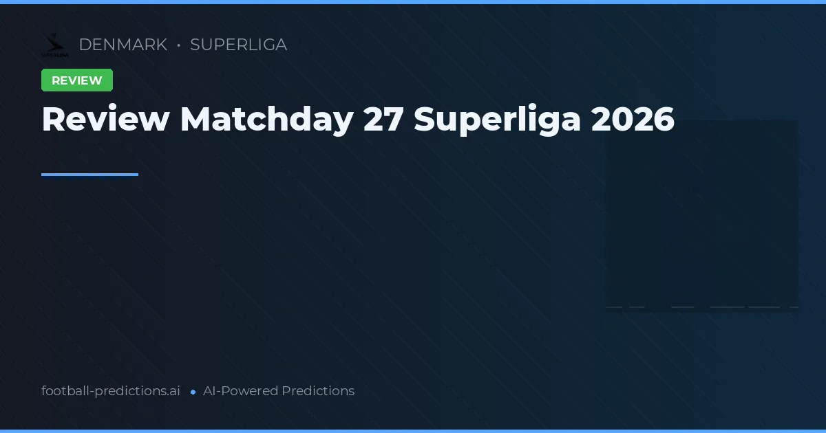 Review Matchday 27 Superliga 2026