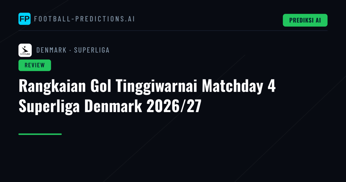 Rangkaian Gol Tinggiwarnai Matchday 4 Superliga Denmark 2026/27