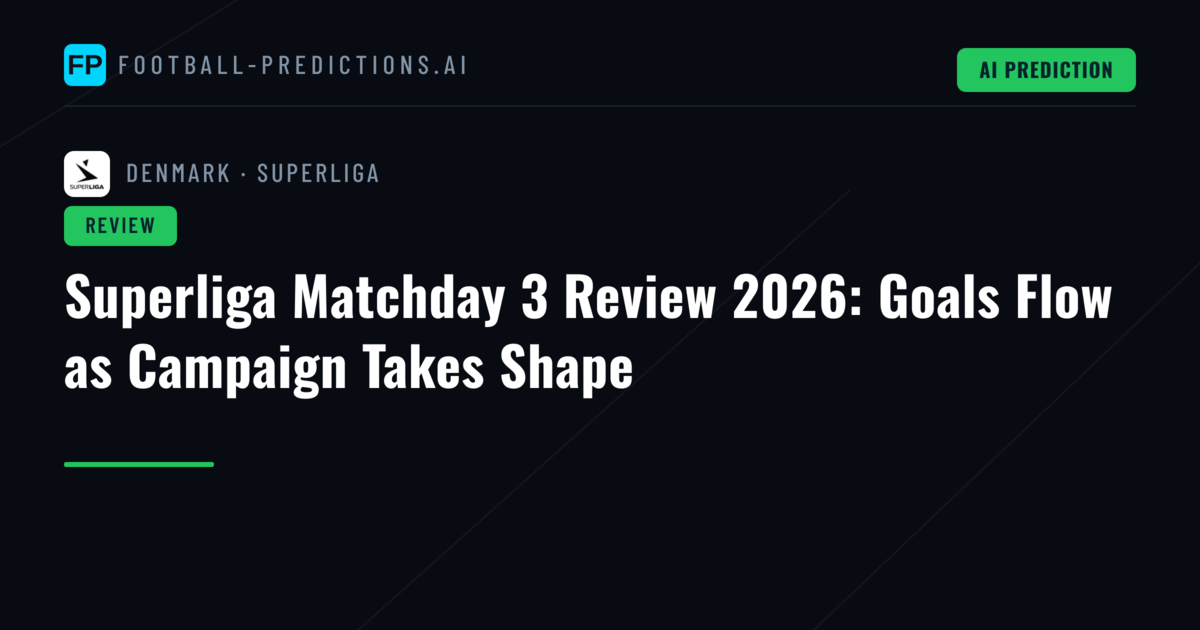 Superliga Matchday 3 Review 2026: Goals Flow as Campaign Takes Shape