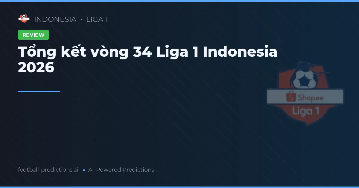 Tổng kết vòng 34 Liga 1 Indonesia 2026