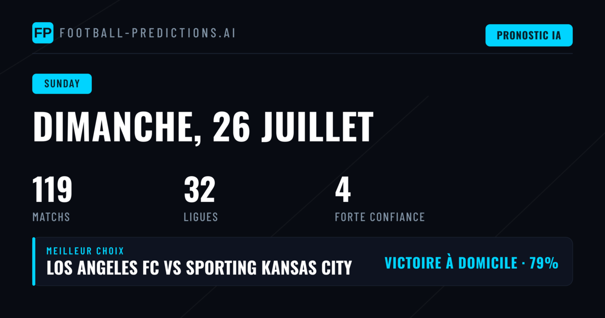 Sélection de la rédaction — Dimanche 26 juillet 2026