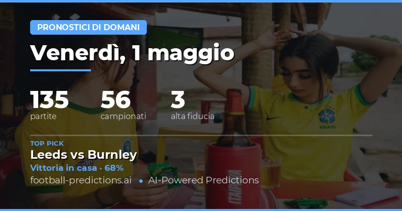 Pronostici Calcio 1 Maggio 2026: Panoramica delle Partite