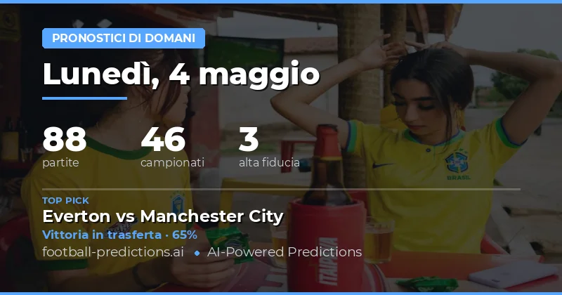 Previsioni Calcio per il 4 Maggio 2026: Analisi Statistiche