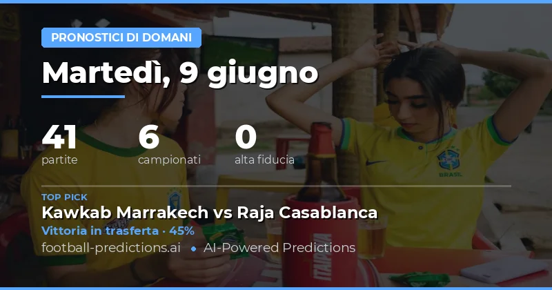 Analisi della Giornata: Quote e Tendenze per Martedì 9 Giugno