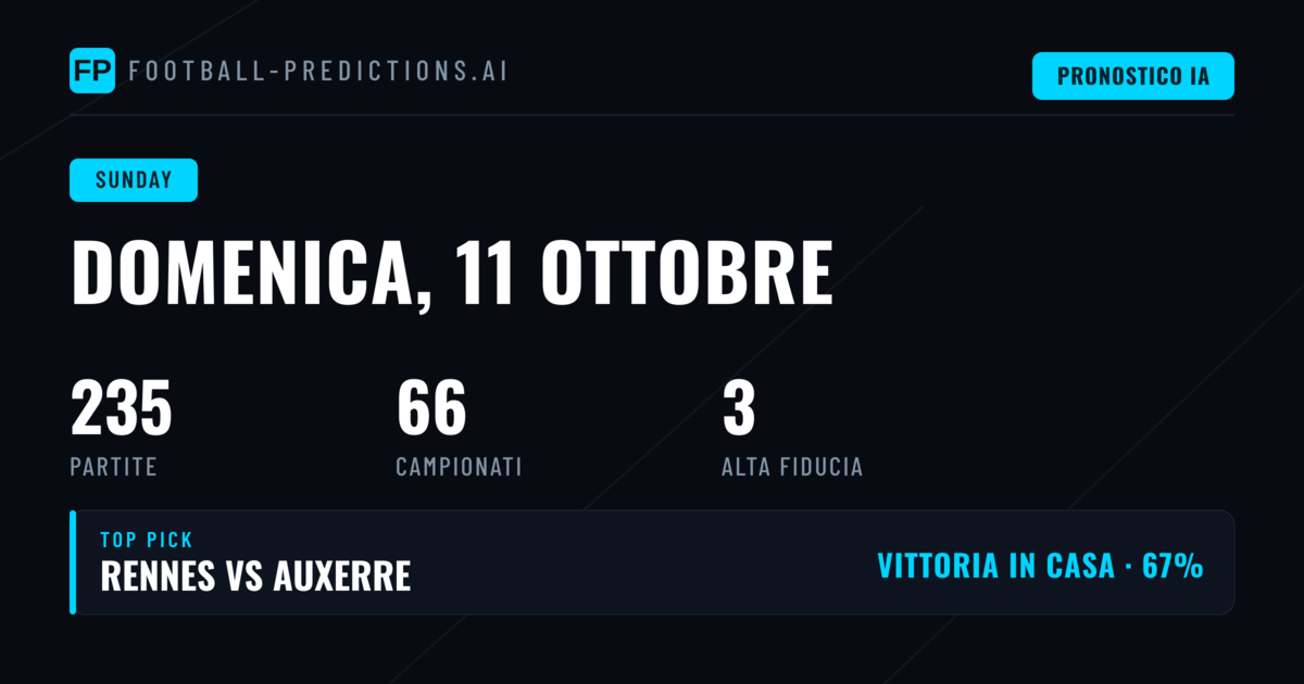 Prime Scelte e Tendenze di Domenica